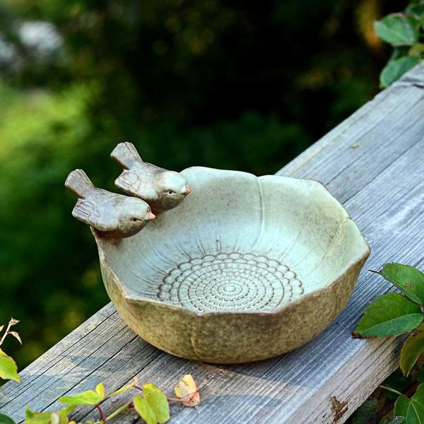 other bird supplies creative ceramic basin feeder bowl multifuncational fruit art container with decor for outdoor home ud88
other bird supplies creative ceramic basin feeder bowl multifuncational fruit art container with decor for outdoor home ud88