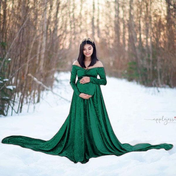 maternity dresses velvet off shoulder gown for po shoot long sleeve fitted maxi pography dress pregnant props, White
maternity dresses velvet off shoulder gown for po shoot long sleeve fitted maxi pography dress pregnant props, White