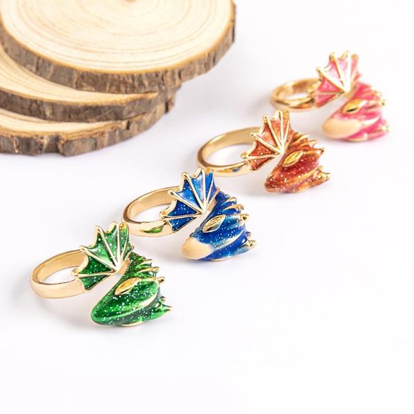 cluster rings fashion enamel dragon punk viking animal snake adjustable finger ring statement jewelry gift, Golden;silver
cluster rings fashion enamel dragon punk viking animal snake adjustable finger ring statement jewelry gift, Golden;silver