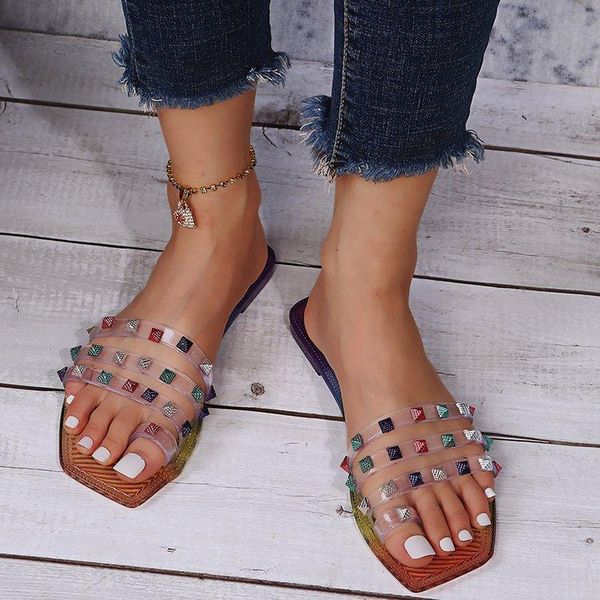 sandals summer women 2021 refreshing shoe sandal for ladies fashion rivet casual flat retro slippers crystal shoes, Black
sandals summer women 2021 refreshing shoe sandal for ladies fashion rivet casual flat retro slippers crystal shoes, Black