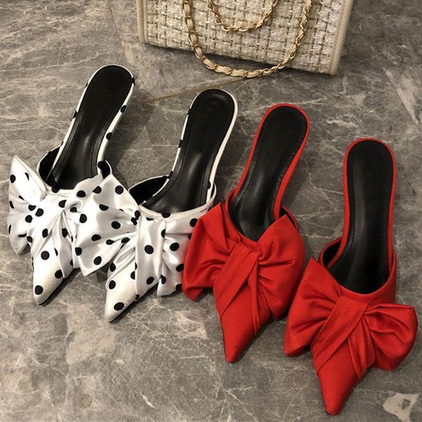 slippers 2021 brand designer women slip on mules bowtie pointed toe thin low heels sandal female slides summer footwea, Black
slippers 2021 brand designer women slip on mules bowtie pointed toe thin low heels sandal female slides summer footwea, Black
