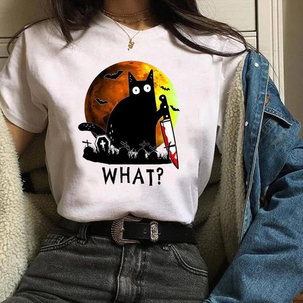 print clothes cartoon cat funny women tend 90s pumpkin autumn fall halloween lady tees female t shirt womens, White
print clothes cartoon cat funny women tend 90s pumpkin autumn fall halloween lady tees female t shirt womens, White