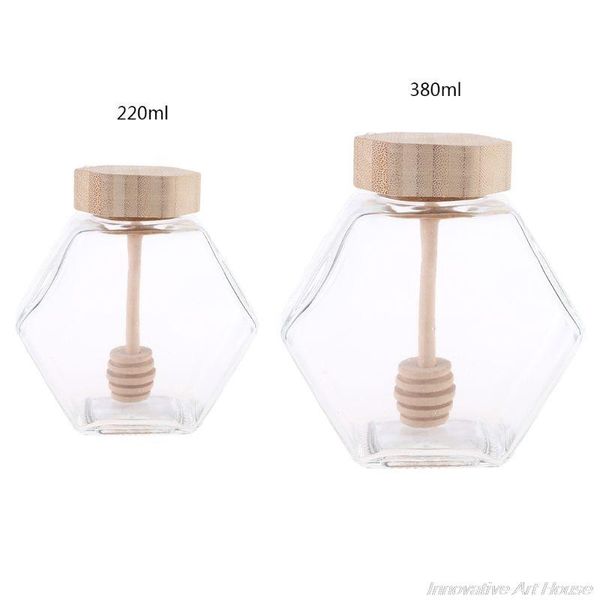bowls hexagon shape honey pot, glass jar, with wooden dipper and cork lid cover, for home kitchen, clear d30 20 drop 
bowls hexagon shape honey pot, glass jar, with wooden dipper and cork lid cover, for home kitchen, clear d30 20 drop