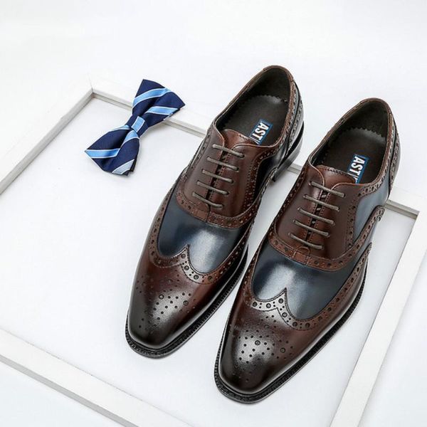 dress shoes brand men genuine wingtip leather formal oxford pointed toe lace-up oxfords brogues wedding business platform, Black
dress shoes brand men genuine wingtip leather formal oxford pointed toe lace-up oxfords brogues wedding business platform, Black