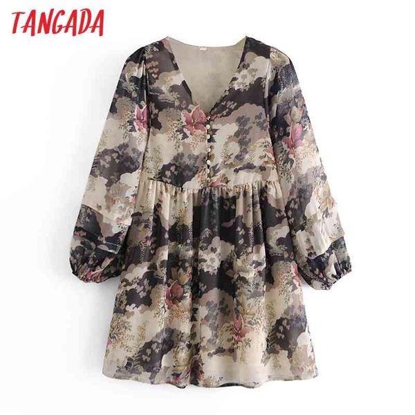 spring fashion women flowers print chiffon puff long sleeve casual female short dress 3a123 210416, Black;gray
spring fashion women flowers print chiffon puff long sleeve casual female short dress 3a123 210416, Black;gray