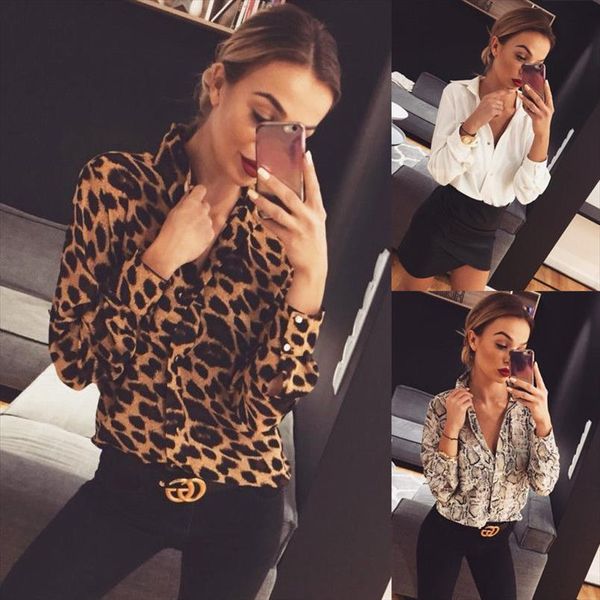 snake skin leopard print womens blouses elegant v neck loose long sleeve shirts high street ol casual streetwear, White
snake skin leopard print womens blouses elegant v neck loose long sleeve shirts high street ol casual streetwear, White