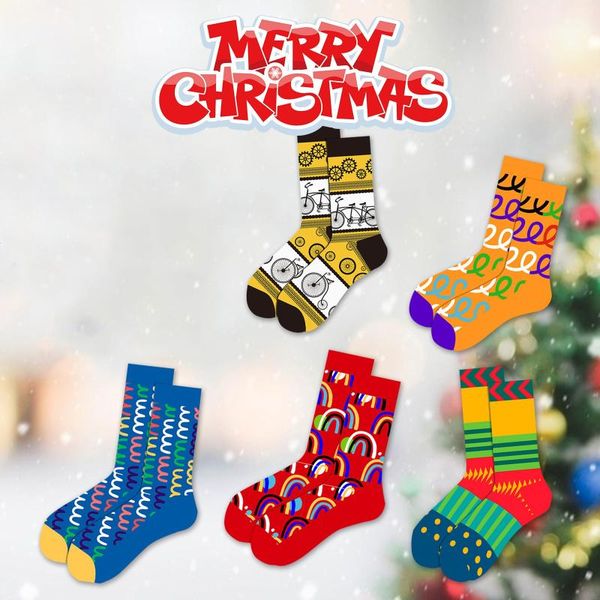 men's socks autumn winter santa claus merry christmas snowflake middle tube patchwork coral fleece cotton sox, Black
men's socks autumn winter santa claus merry christmas snowflake middle tube patchwork coral fleece cotton sox, Black