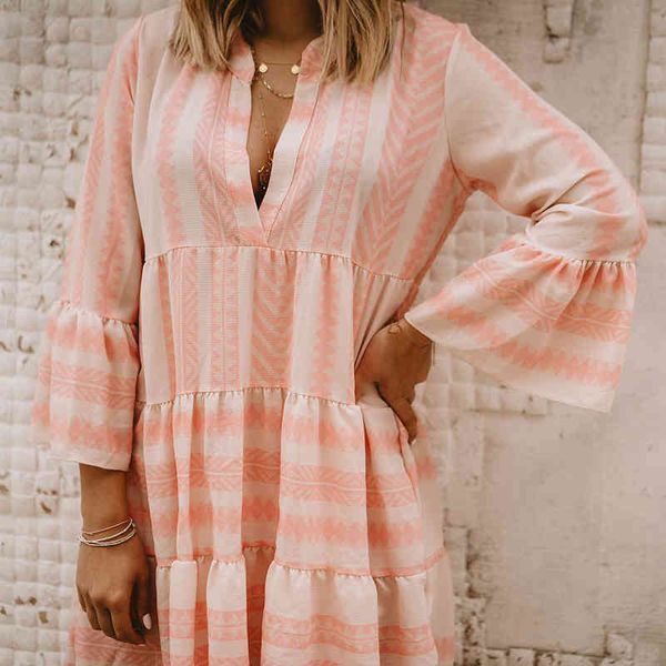 summer new boho casual loose striped dresses mini women bohemian short beach dress v-neck sundress femme vestido 200928, Black;gray 
summer new boho casual loose striped dresses mini women bohemian short beach dress v-neck sundress femme vestido 200928, Black;gray