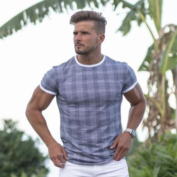 men's t shirt 2021 casual plaid qui drying breahable round ne wih blood hemmed shor sleeve, White;black
men's t shirt 2021 casual plaid qui drying breahable round ne wih blood hemmed shor sleeve, White;black