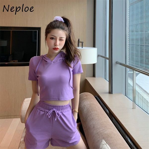 neploe 2 piece set women hooded collar short sleeve hoody+lace up elastic waist wide leg shorts fashion sweatsuits 1e138 210423, White
neploe 2 piece set women hooded collar short sleeve hoody+lace up elastic waist wide leg shorts fashion sweatsuits 1e138 210423, White