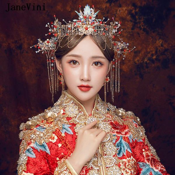 hair clips & barrettes janevini luxury chinese bridal blue phoenix hairpins with earrings coronet sets beaded brides jewelry wedding accesso, Golden;silver
hair clips & barrettes janevini luxury chinese bridal blue phoenix hairpins with earrings coronet sets beaded brides jewelry wedding accesso, Golden;silver