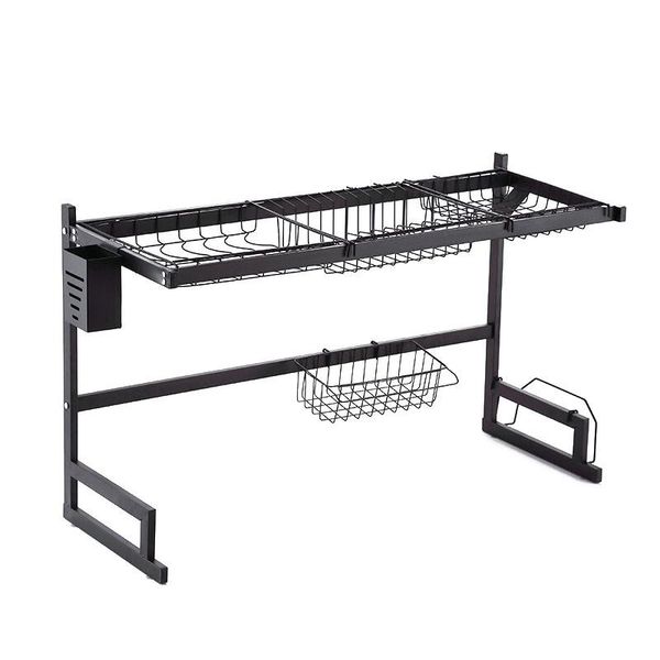 65/85cm removable bowl plates dish dryer rack cutting board holder kitchen cooking tool storage organizer shelf with hooks & organization
65/85cm removable bowl plates dish dryer rack cutting board holder kitchen cooking tool storage organizer shelf with hooks & organization