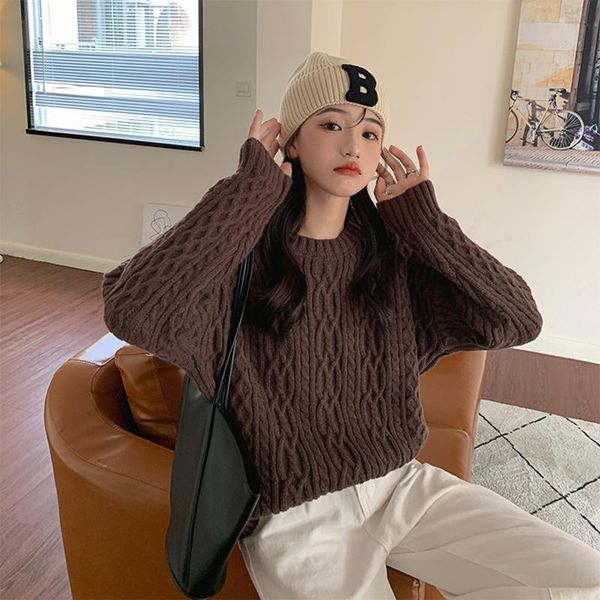 women's sweaters autumn winter vintage chic o-neck sweater women knitting female casual loose warm knitted jumper, White;black
women's sweaters autumn winter vintage chic o-neck sweater women knitting female casual loose warm knitted jumper, White;black