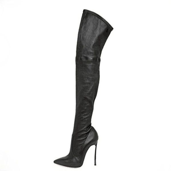 boots over the knee pointed toe thigh high heels genuine leather fashion spring autumn bootas women motorcycle, Black
boots over the knee pointed toe thigh high heels genuine leather fashion spring autumn bootas women motorcycle, Black