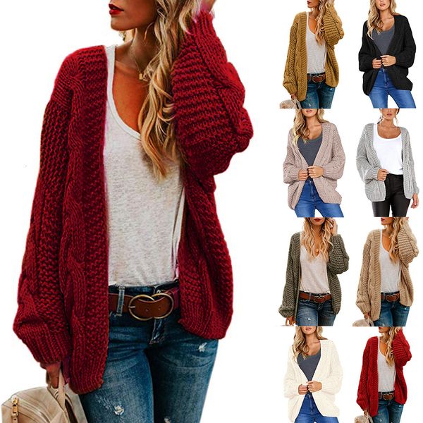 2021 autumn winter temperament commuter large loose twist knitted cardigan women's coat sweater women, White;black
2021 autumn winter temperament commuter large loose twist knitted cardigan women's coat sweater women, White;black
