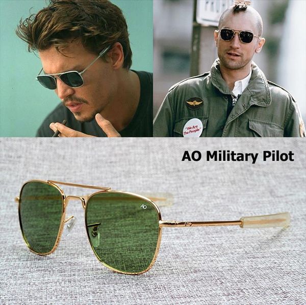 military fashion army to pilot 52mm sunglasses brand american lens optical glass, White;black
military fashion army to pilot 52mm sunglasses brand american lens optical glass, White;black