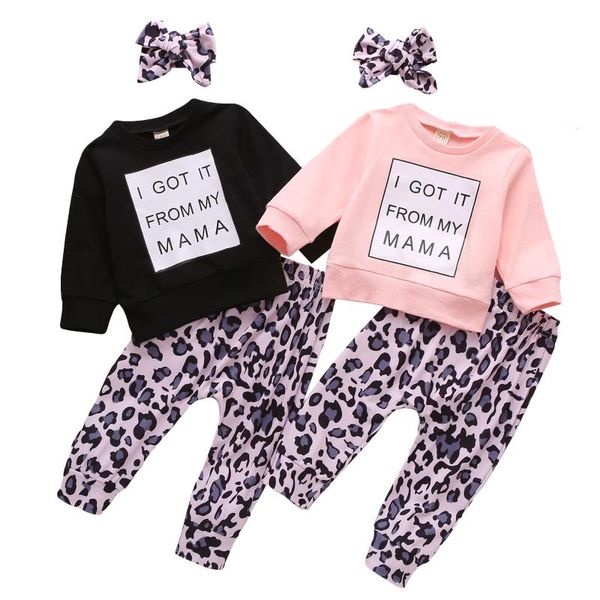 clothing sets 3 pcs casual outfits baby girl letter print long sleeve round neck pullover + leopard pants headband set, White
clothing sets 3 pcs casual outfits baby girl letter print long sleeve round neck pullover + leopard pants headband set, White