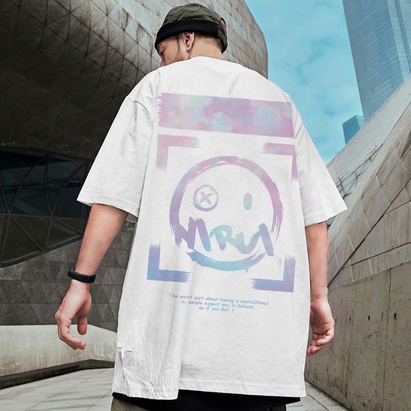 t shirt mane fashion brand spring white men's short sleeve loose hip hop ins printed cotton trend summer, White;black
t shirt mane fashion brand spring white men's short sleeve loose hip hop ins printed cotton trend summer, White;black