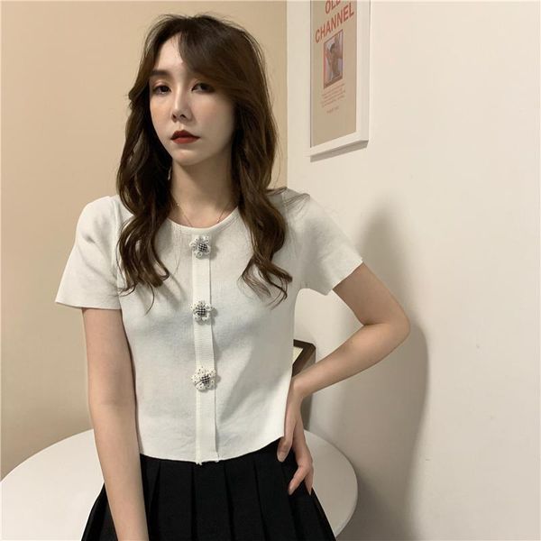women's knits & tees harteen 2021 summer fashionable sweet whiter follows pullover femme clothing loose gentle wind small knit short sl, White
women's knits & tees harteen 2021 summer fashionable sweet whiter follows pullover femme clothing loose gentle wind small knit short sl, White