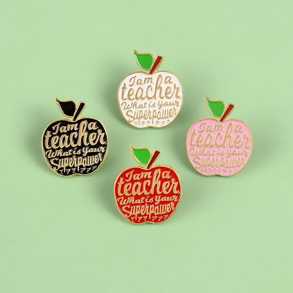 teacher's day gift apple brooches 4 color fruit enamel letter pins for alloy clothes collar badge pin accessories wholesale, Gray
teacher's day gift apple brooches 4 color fruit enamel letter pins for alloy clothes collar badge pin accessories wholesale, Gray