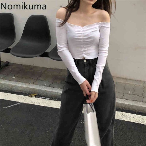 nomikuma slash neck long sleeve t shirt women solid color slim fit short tshirts casual all-match crop camisetas 210514, White
nomikuma slash neck long sleeve t shirt women solid color slim fit short tshirts casual all-match crop camisetas 210514, White