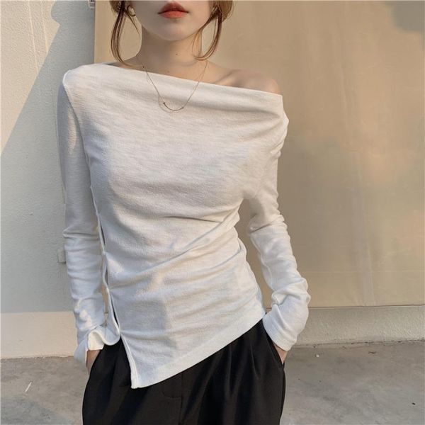 shirt female summer thin slash neck irregular split short tight bottomed tshirt white long sleeve tees 7ec7 women's t-shirt
shirt female summer thin slash neck irregular split short tight bottomed tshirt white long sleeve tees 7ec7 women's t-shirt
