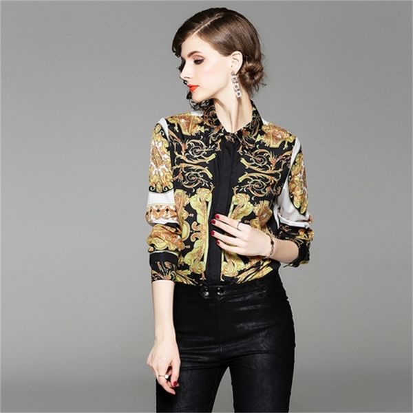 europe loose print shirt women wear to work business ol blousa vintage casual blouses long sleeve chiffon 210525, White
europe loose print shirt women wear to work business ol blousa vintage casual blouses long sleeve chiffon 210525, White