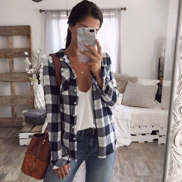 women's blouses & shirts women loose blouse checkered plaid college shirt female long sleeve casual office lady, White
women's blouses & shirts women loose blouse checkered plaid college shirt female long sleeve casual office lady, White