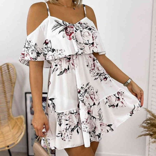 lucyever spaghetti strap v-neck mini dress summer women ruffles off shoulder print dress woman casual loose party dresses 210521, Black;gray
lucyever spaghetti strap v-neck mini dress summer women ruffles off shoulder print dress woman casual loose party dresses 210521, Black;gray