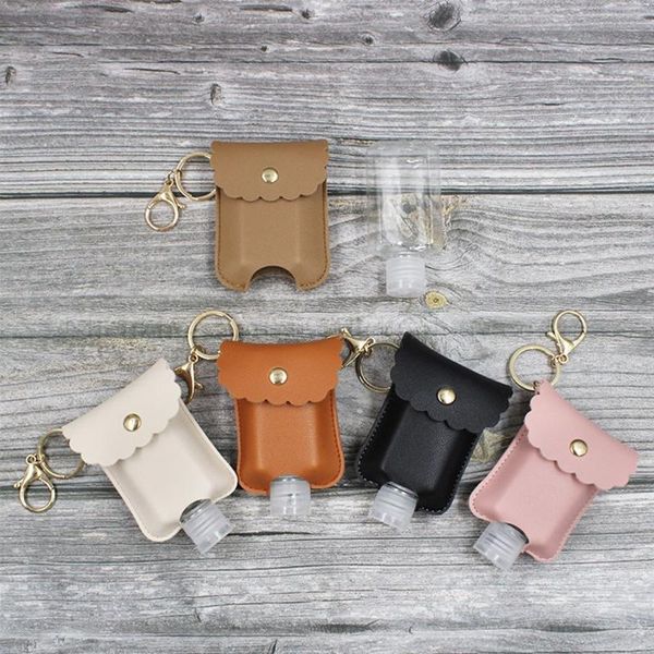 storage bottles & jars empty bottle leather hand sanitizer keychain holder refillable travel carriers with 60ml flip cap for soap lotion liq
storage bottles & jars empty bottle leather hand sanitizer keychain holder refillable travel carriers with 60ml flip cap for soap lotion liq