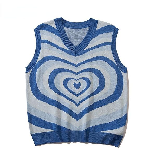 men's vests harajuku contrast color heart knitted sweater vest oversized sleeveless pullover women's retro street hip hop rock tre, Black;white
men's vests harajuku contrast color heart knitted sweater vest oversized sleeveless pullover women's retro street hip hop rock tre, Black;white