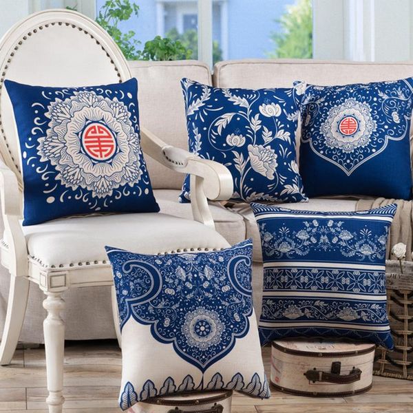 classical blue and white porcelain chinese style cushion cover vintage decorative sofa throw pillow cushion/decorative
classical blue and white porcelain chinese style cushion cover vintage decorative sofa throw pillow cushion/decorative