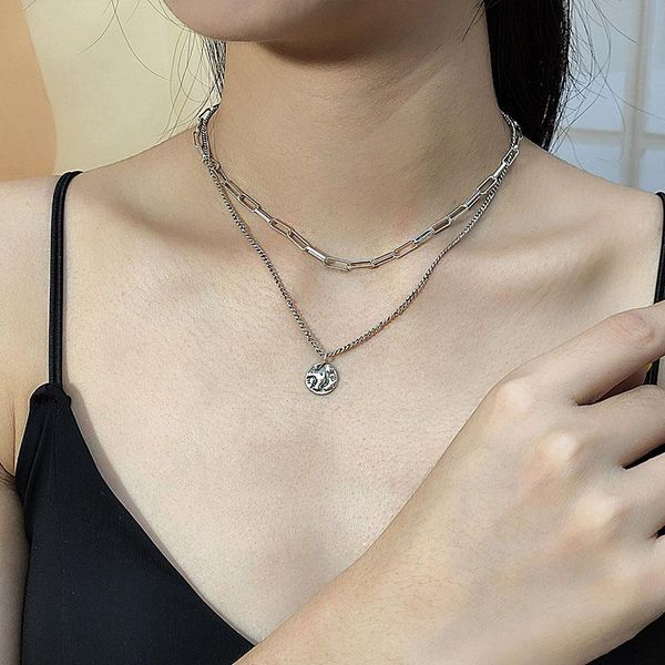 chains meyrroyu sterling silver ins korea style double-layer chain round medal pendant necklace female fashion retro party accessories
chains meyrroyu sterling silver ins korea style double-layer chain round medal pendant necklace female fashion retro party accessories
