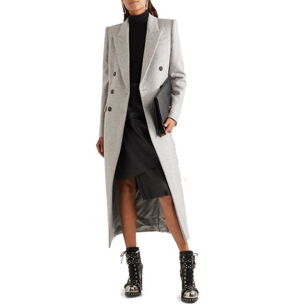 women's wool & blends 2021 autumn winter women simple double breasted pocket maxi long grey coat female woolen outerwear manteau femme, Black
women's wool & blends 2021 autumn winter women simple double breasted pocket maxi long grey coat female woolen outerwear manteau femme, Black