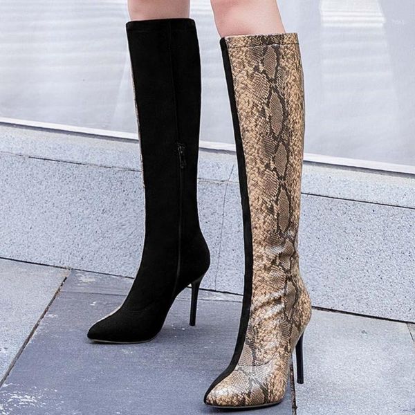 boots autumn and winter snakeskin knee-high long stitching color fine stiletto heel women high-heeled shoes woman booties1 ozv3, Black
boots autumn and winter snakeskin knee-high long stitching color fine stiletto heel women high-heeled shoes woman booties1 ozv3, Black