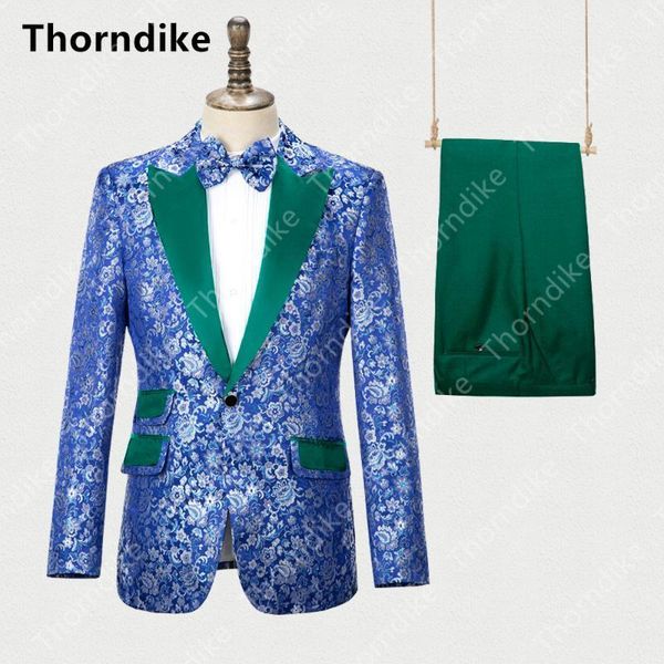 thorndike blue printed wedding men suit 2 pieces tailored man groom dress tuxedo fashion slim prom party jacket green pants men's suits, White;black
thorndike blue printed wedding men suit 2 pieces tailored man groom dress tuxedo fashion slim prom party jacket green pants men's suits, White;black
