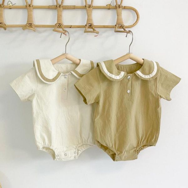 rompers 2021 baby bodysuit cotton girl summer short sleeve clothing cute navy collar jumpsuit for boys toddler onesie 0-24m, Blue
rompers 2021 baby bodysuit cotton girl summer short sleeve clothing cute navy collar jumpsuit for boys toddler onesie 0-24m, Blue
