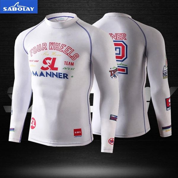 one-piece suits sabolay men white rashguard lycra elastic swim t-shirt surf clothing sun protection shirt jellyfish long sleeved tight fitti
one-piece suits sabolay men white rashguard lycra elastic swim t-shirt surf clothing sun protection shirt jellyfish long sleeved tight fitti