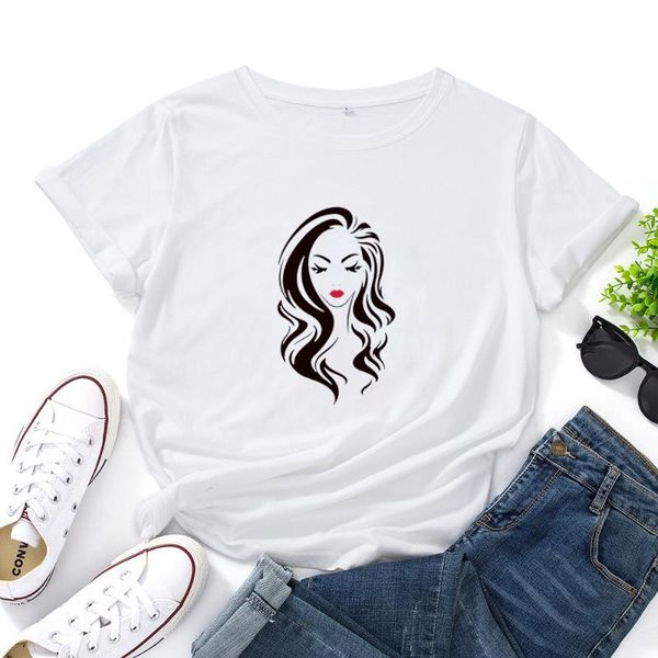 women's t-shirt fashion ladies pattern print women loose tee cotton round neck tshirt for casual short sleeve t shirt, White
women's t-shirt fashion ladies pattern print women loose tee cotton round neck tshirt for casual short sleeve t shirt, White