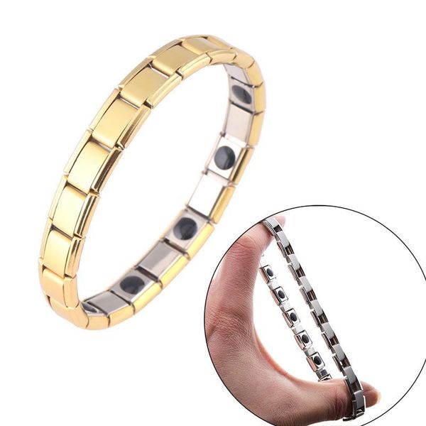 link, chain stainless steel magnetic therapy bracelet for women men health care hematite stretch bracelets elastic metal, Black
link, chain stainless steel magnetic therapy bracelet for women men health care hematite stretch bracelets elastic metal, Black