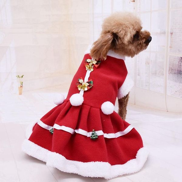 pet autumn and winter warm clothes dog girls costume red dress.puppy fleece skirt for christmas. apparel
pet autumn and winter warm clothes dog girls costume red dress.puppy fleece skirt for christmas. apparel