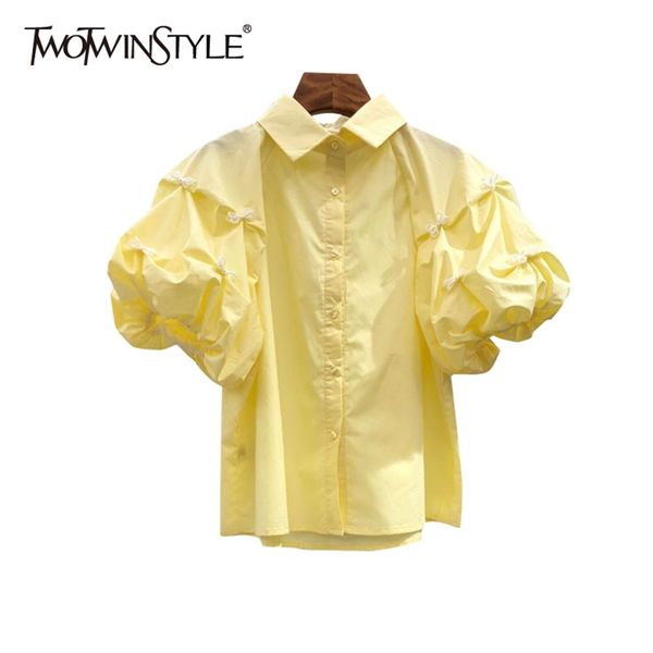 white patchwork bow shirt for women lapel puff sleeve casual elegant blouse female fashion clothing summer 210520, Black;gray
white patchwork bow shirt for women lapel puff sleeve casual elegant blouse female fashion clothing summer 210520, Black;gray