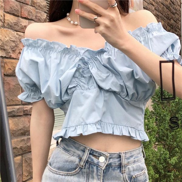 men's casual shirts french chic wooden ear off-the-neck shirt young girl fashion blouse sweet dating white korean style short sleev, White;black
men's casual shirts french chic wooden ear off-the-neck shirt young girl fashion blouse sweet dating white korean style short sleev, White;black