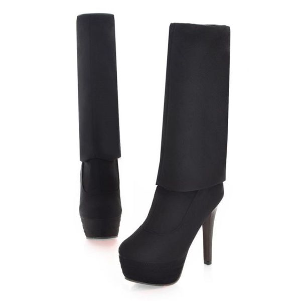 boots fitwee plus size 32-52 women high heel platform thin over knee woman fashion winter shoes cdzc, Black
boots fitwee plus size 32-52 women high heel platform thin over knee woman fashion winter shoes cdzc, Black
