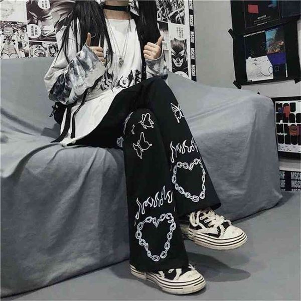 summer pant's trousers gothic streetwear oversize leg casual hip-hop harajuku femme pantalon vintage aesthetic dark 210915, Black;white
summer pant's trousers gothic streetwear oversize leg casual hip-hop harajuku femme pantalon vintage aesthetic dark 210915, Black;white