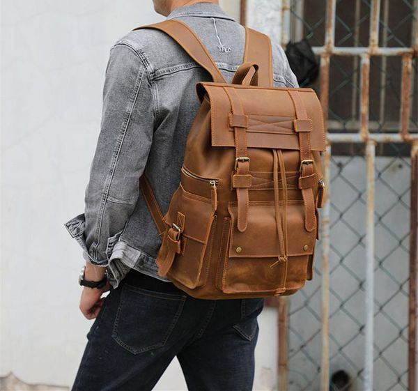 genuine leather backpack men's handmade vintage crazy horse daypack male large capacity thick cowhide
genuine leather backpack men's handmade vintage crazy horse daypack male large capacity thick cowhide