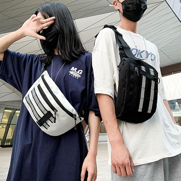waist bags reflective fanny pack canvas belt bag hip hop crossbody chest casual nylon packs
waist bags reflective fanny pack canvas belt bag hip hop crossbody chest casual nylon packs