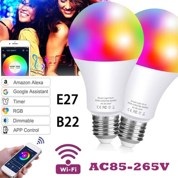 bulbs wifi smart home led e27 b22 rgbw changeable dimmable light voice control google assistant or remote controller lampada
bulbs wifi smart home led e27 b22 rgbw changeable dimmable light voice control google assistant or remote controller lampada