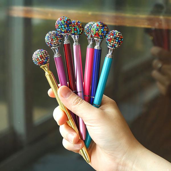 creative multi color diamond ball ballpoint pen metal rotating office stationery student gift pens, Blue;orange
creative multi color diamond ball ballpoint pen metal rotating office stationery student gift pens, Blue;orange