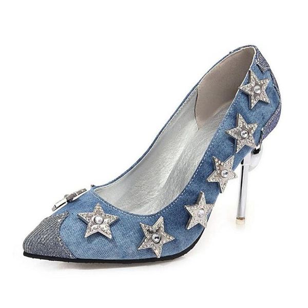 dress shoes blue+sliver spring/autumn women pumps crysta thin heel pointed toe high heels ladies rhinestone pentagram single, Black
dress shoes blue+sliver spring/autumn women pumps crysta thin heel pointed toe high heels ladies rhinestone pentagram single, Black